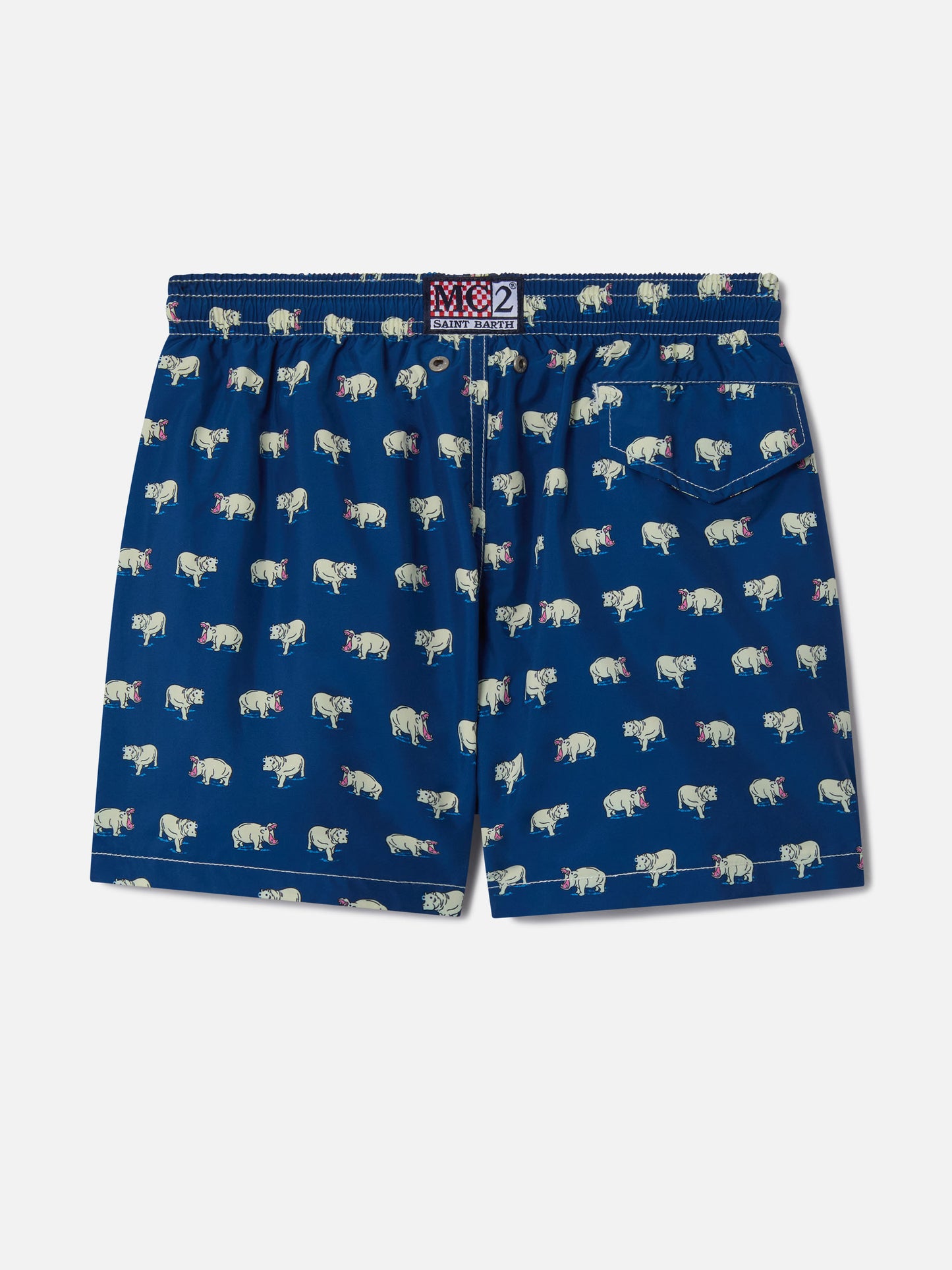 Leichte Badeshorts Jean Lighting 70 mit Nilpferd-Print 