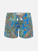 Jungen-Badeshorts mit Paisley-Print