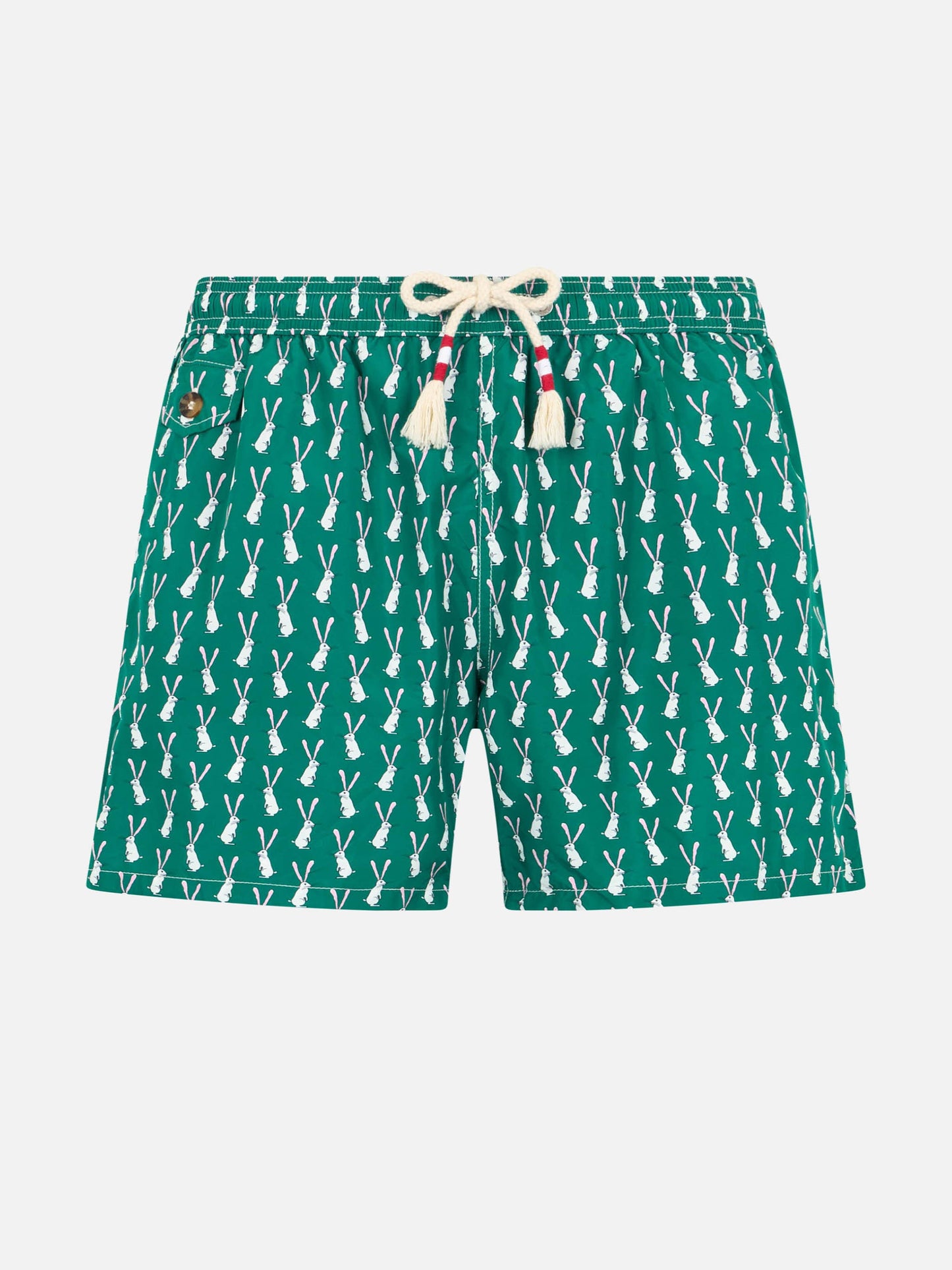 Boy lightweight fabric swim-shorts Jean Lighting 70 with rabbit print