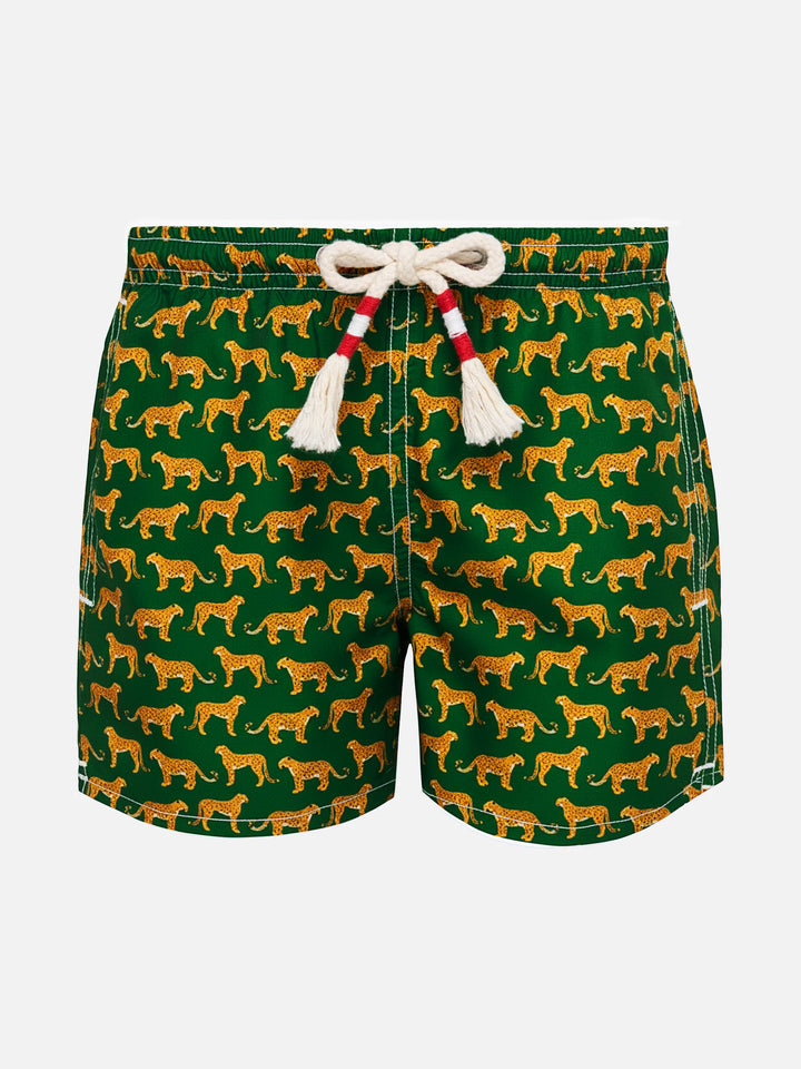 Costume mare Jean Lighting 70 in tessuto leggero con stampa puma