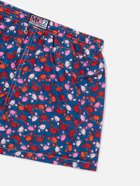 Costume da bagno da bambino con stampa granchio