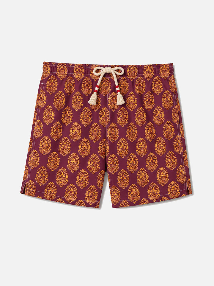 Jean Lighting 70 leichte Badeshorts mit indischem Muster