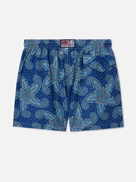 Bañador shorts de tejido ligero para niño Jean Lighting 70 con estampado paisley 
