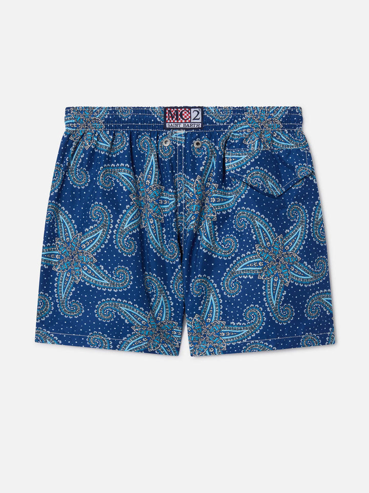 Bañador shorts de tejido ligero para niño Jean Lighting 70 con estampado paisley 
