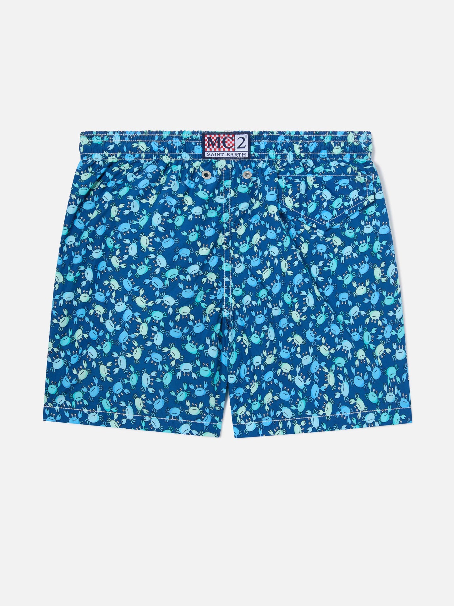 Short de bain garçon en tissu léger Jean Lighting 70 avec imprimé crabes 