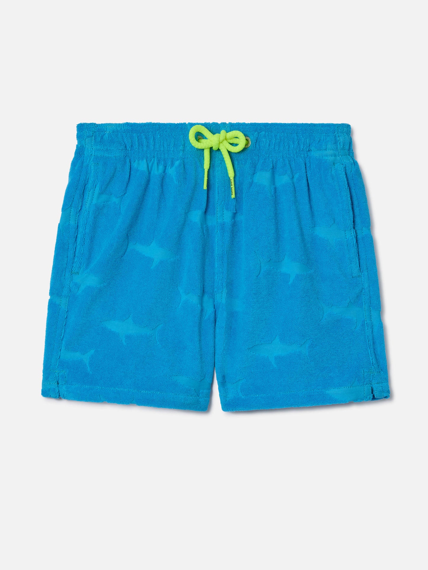 Short de bain garçon avec requins embossés en éponge 
