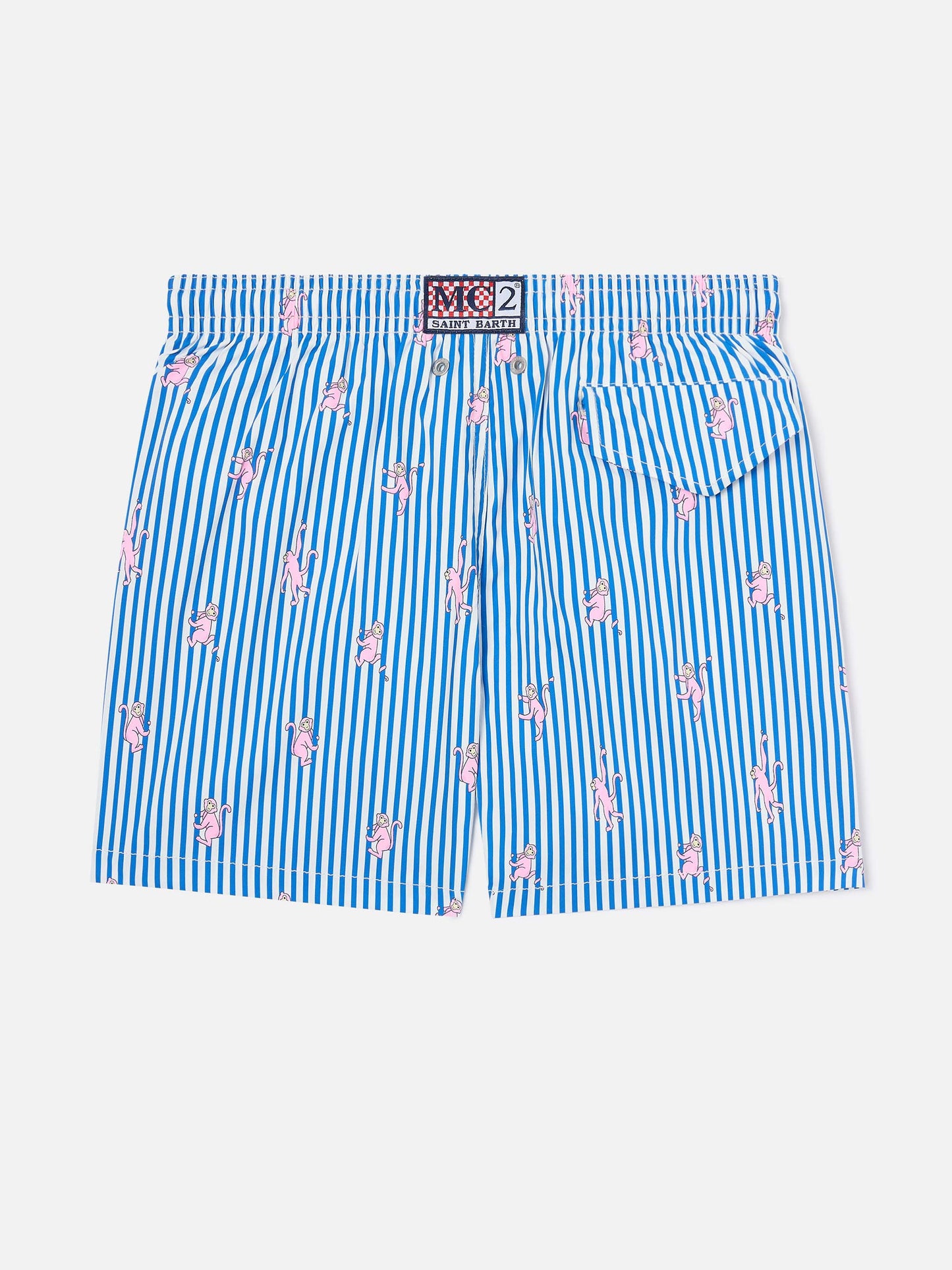 Costume Jean Lighting Stretch rigato con stampa scimmiette