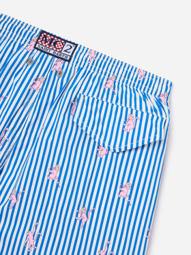 Costume Jean Lighting Stretch rigato con stampa scimmiette