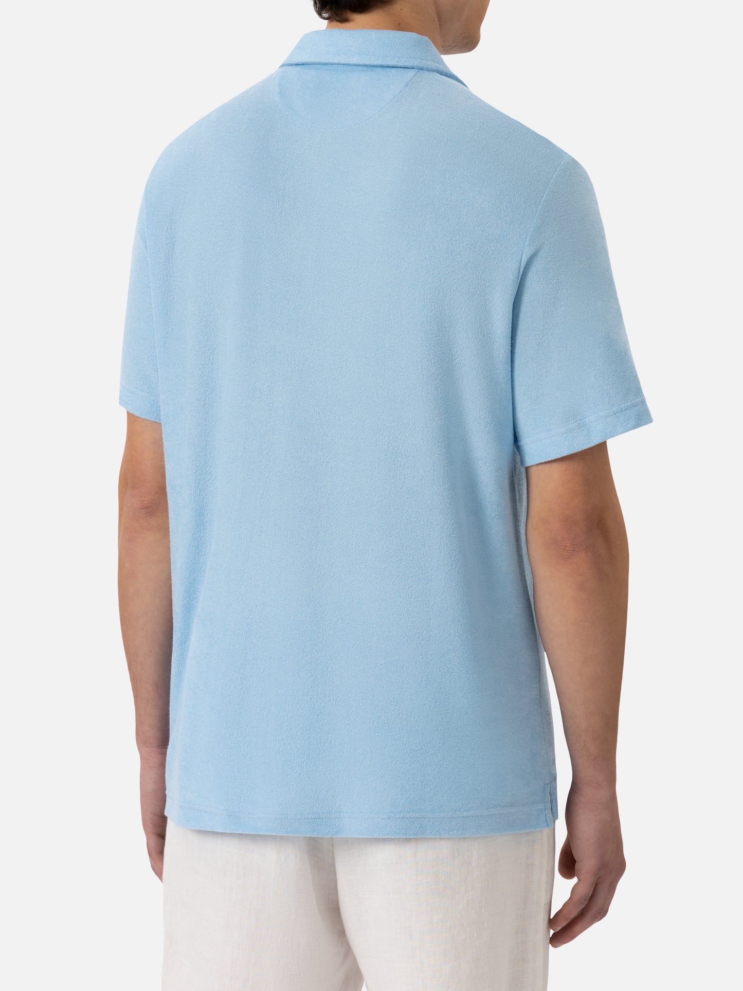 Jeremy hellblaues Frottee-Poloshirt