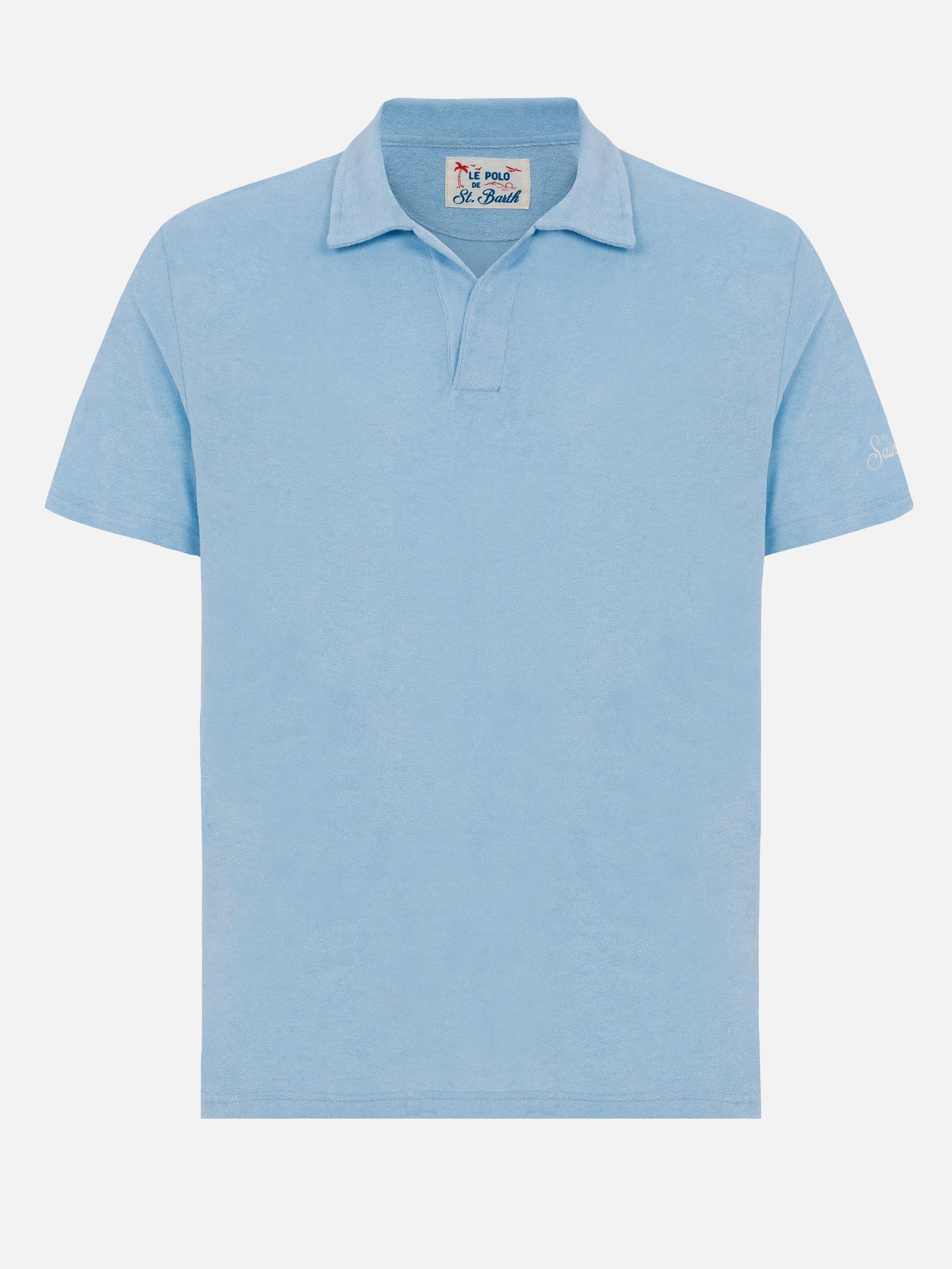 Jeremy hellblaues Frottee-Poloshirt