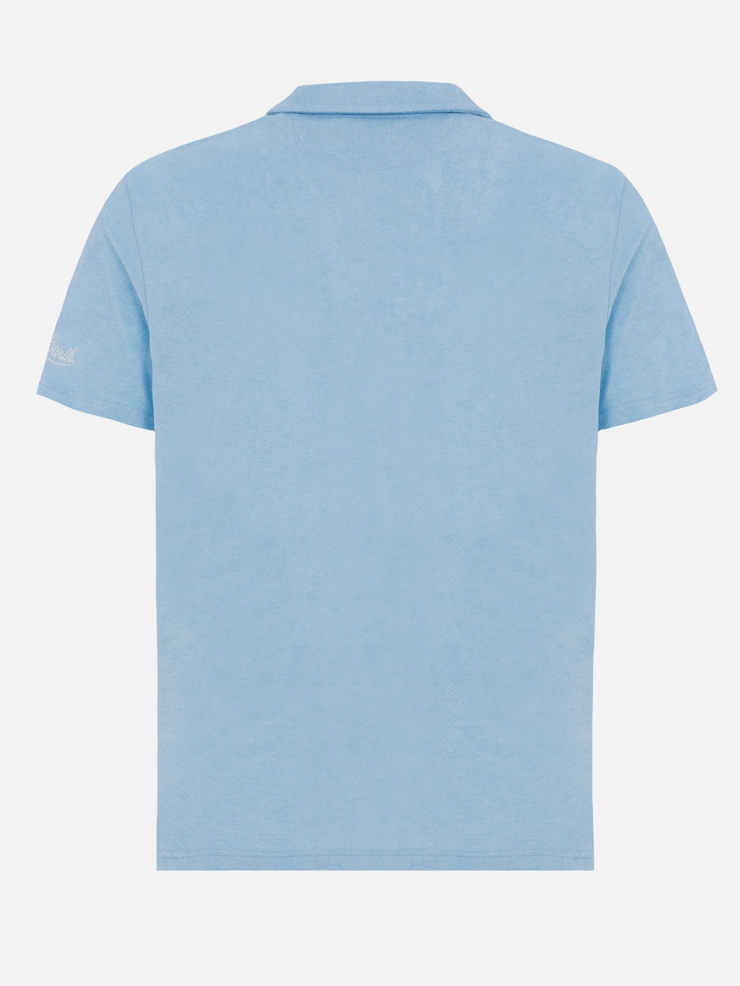 Jeremy hellblaues Frottee-Poloshirt