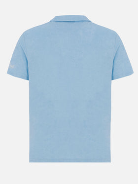 Jeremy hellblaues Frottee-Poloshirt