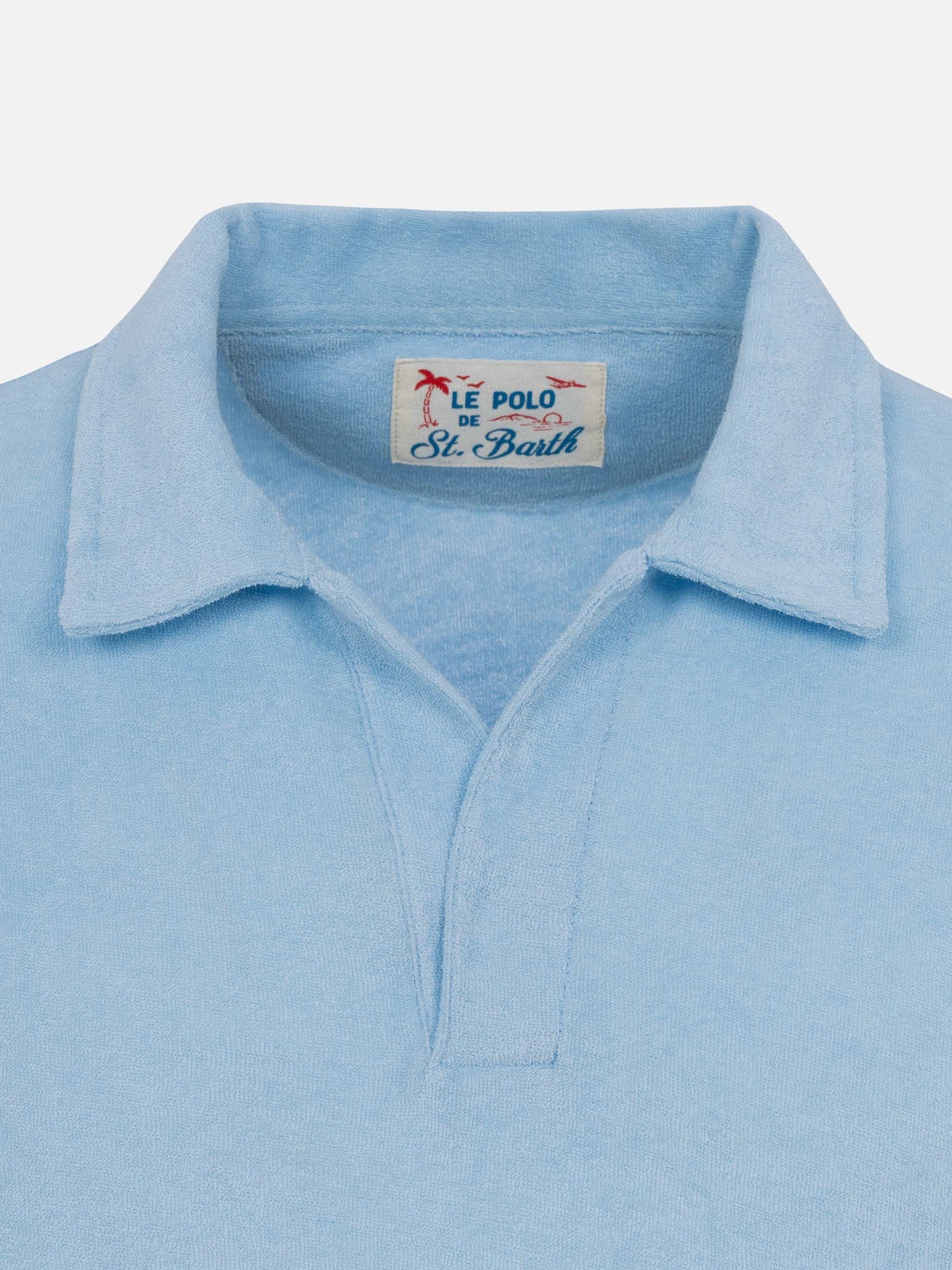 Jeremy hellblaues Frottee-Poloshirt
