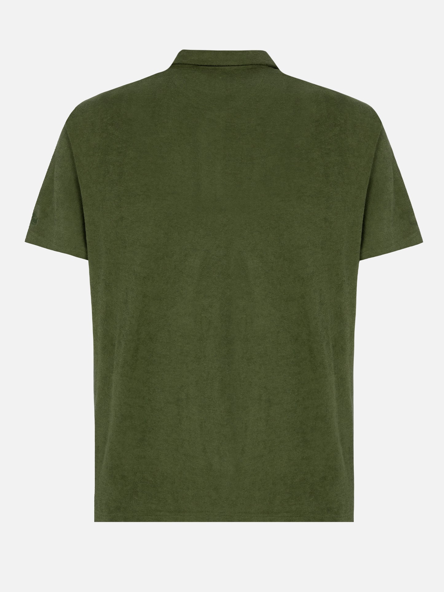 Polo Jeremy in spugna verde militare