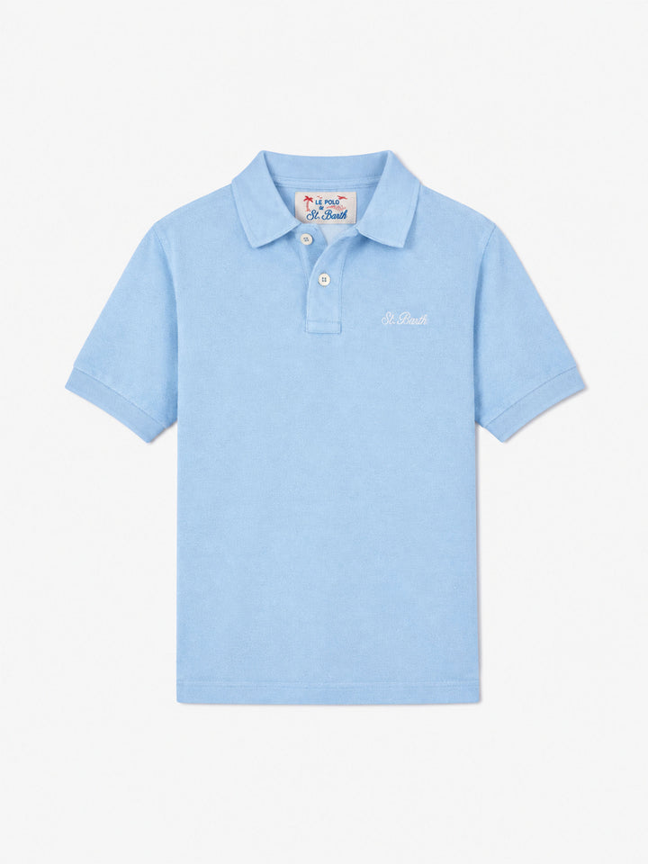 Jungen-Poloshirt aus hellblauem Frottee Jeremy Jr 
