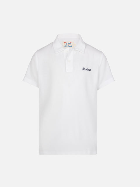 Jeremy Jr white terry polo shirt - MC2 Saint Barth