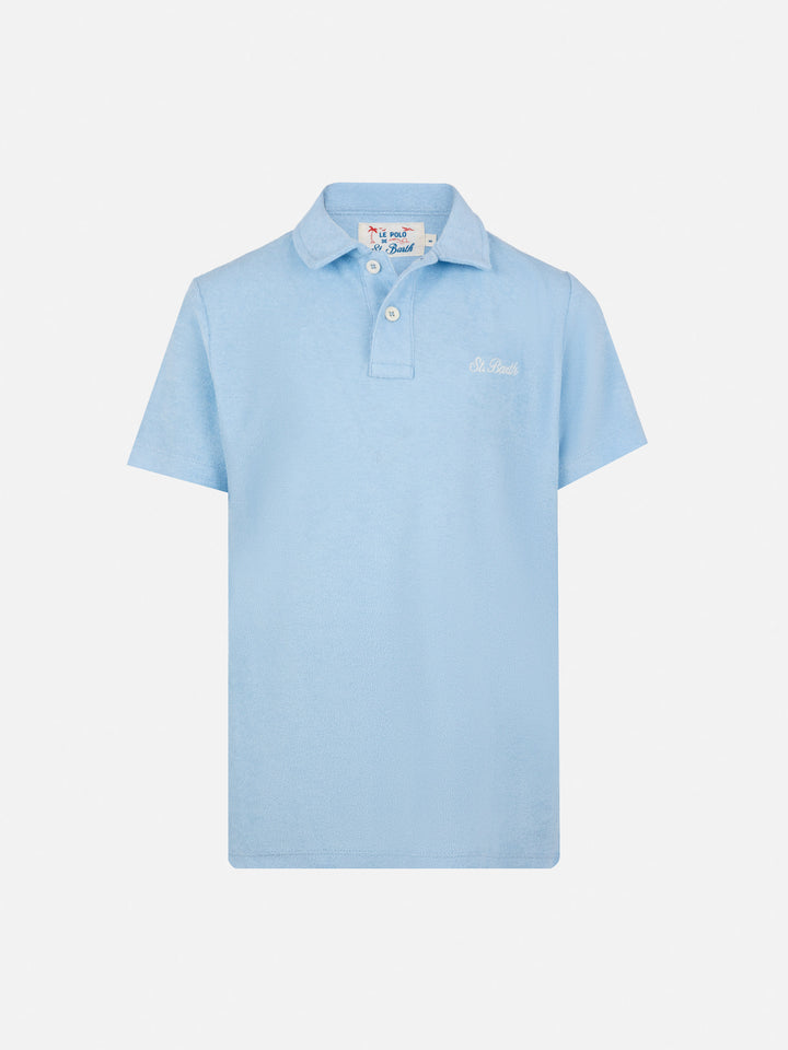 Jeremy Jr light blue terry polo shirt