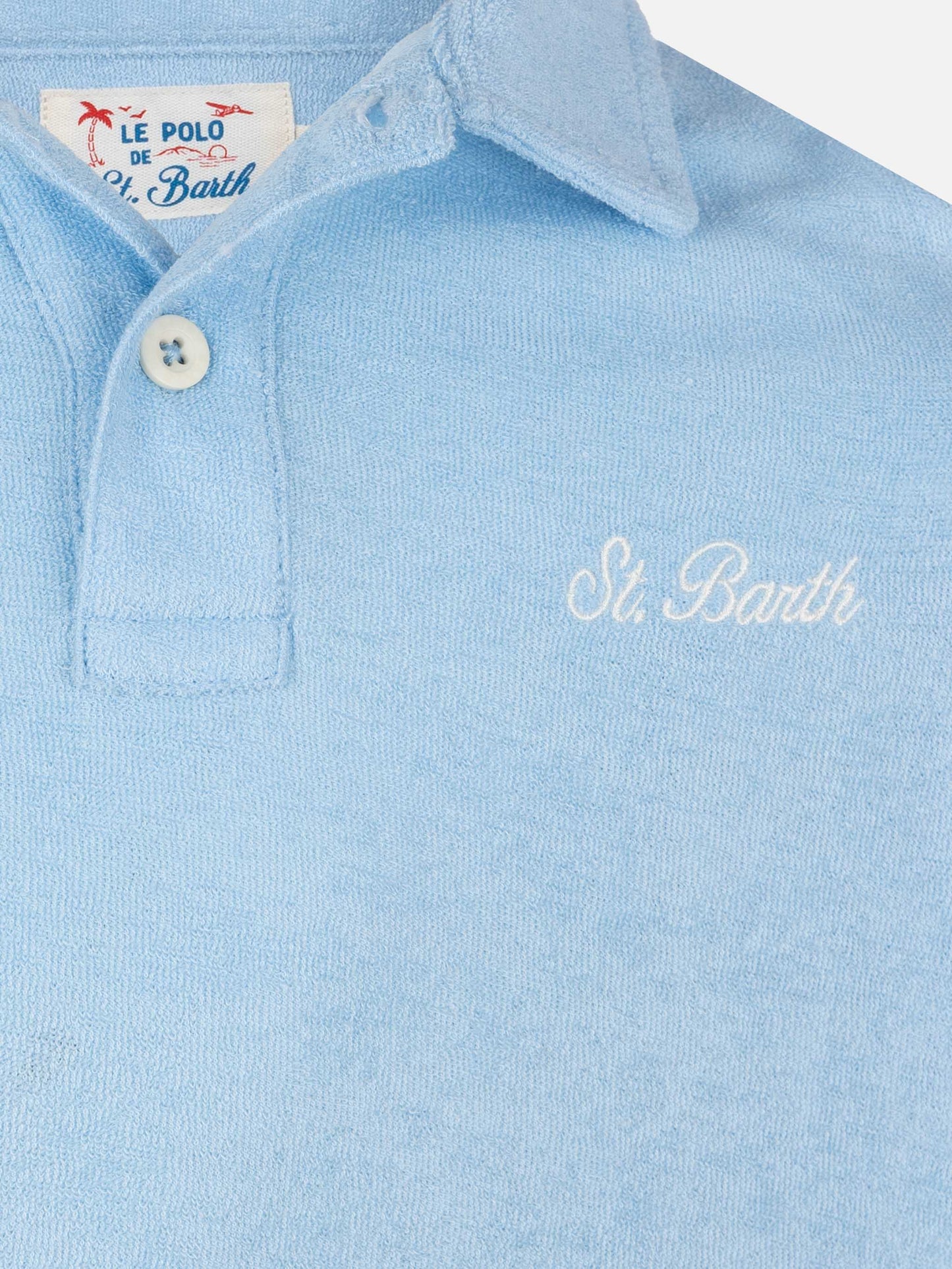 Jeremy Jr light blue terry polo shirt