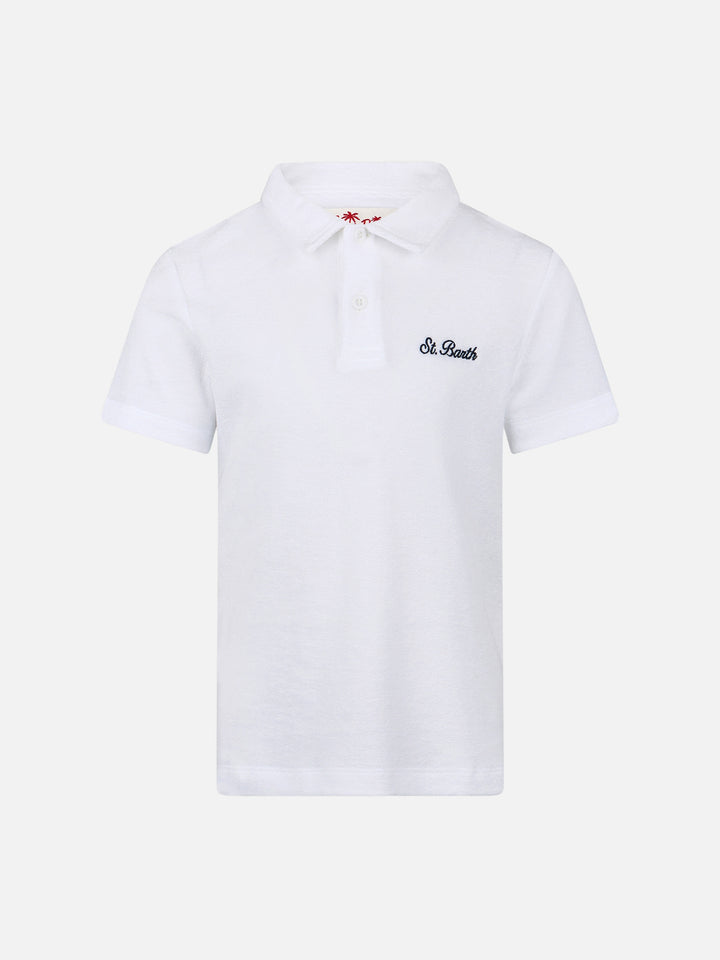 Weißes Frottee-Poloshirt für Jungen Jeremy Jr