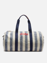 Travel duffel canvas bag Jetleg with striped print