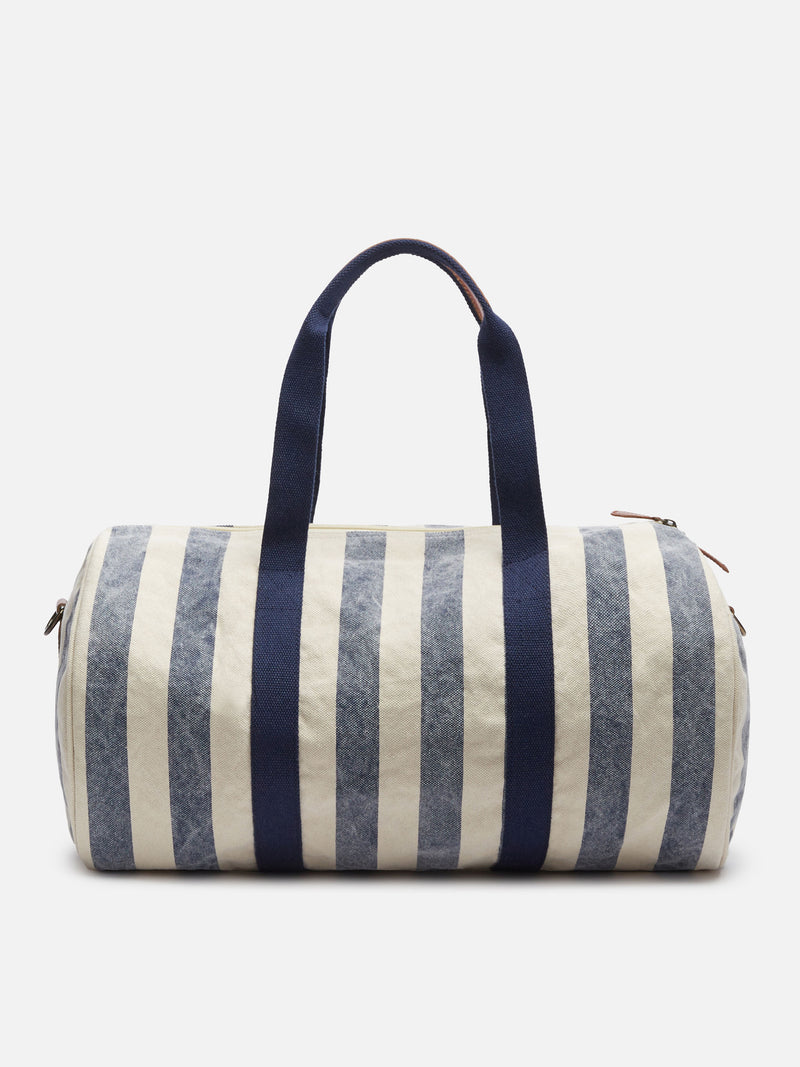 Travel duffel canvas bag Jetleg with striped print