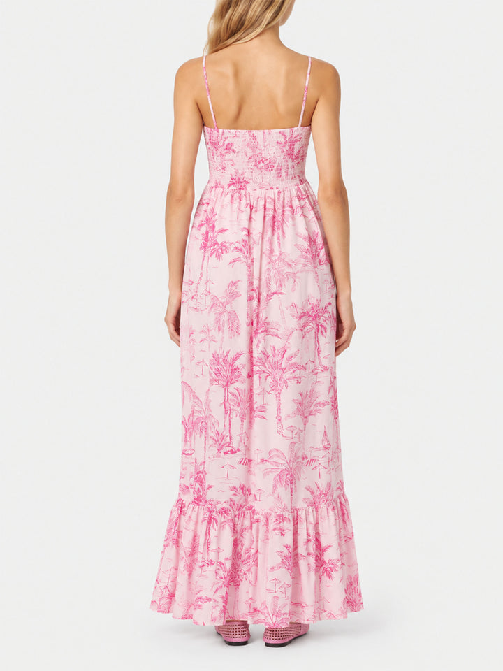 Cotton Jemma dress with smocked embroidery