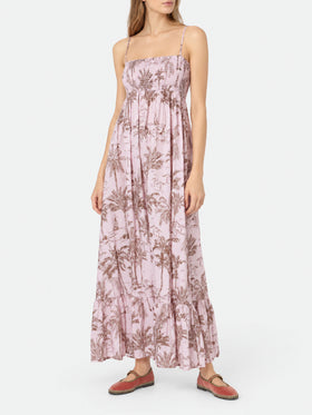 Vestido de algodón para mujer Jemma con bordado fruncido 