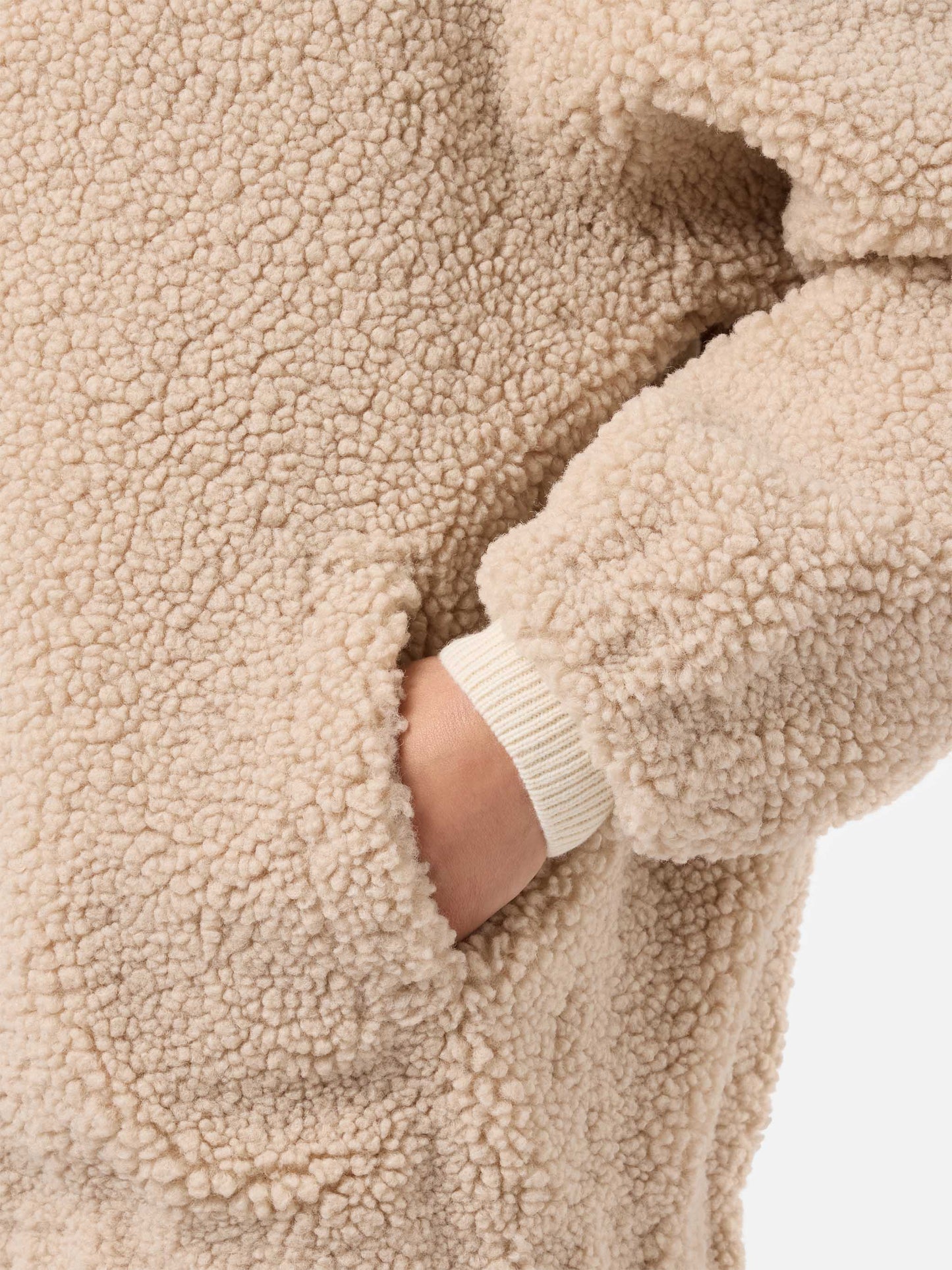 Bomber Jeanne in teddy con patch sul retro