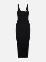 Woman ribbed cotton jersey tank dress