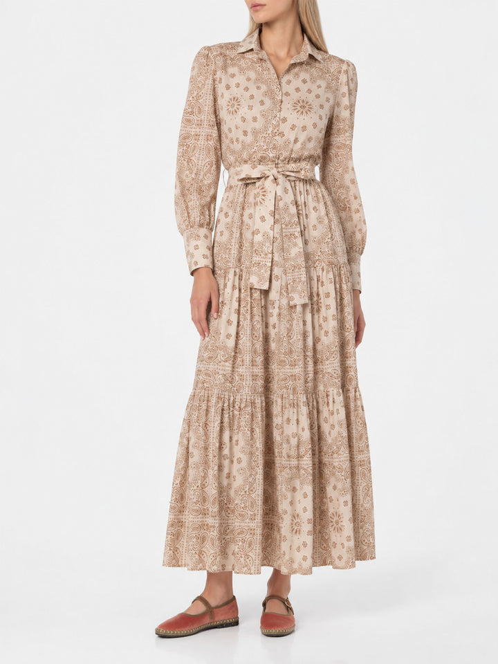 Off white Jensen long dress with bandana print