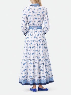 Robe longue Jensen en coton avec imprimé paisley 