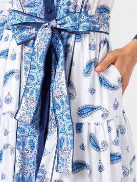 Robe longue Jensen en coton avec imprimé paisley 