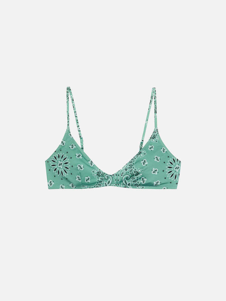 Paloma scoop bralette with bandanna print