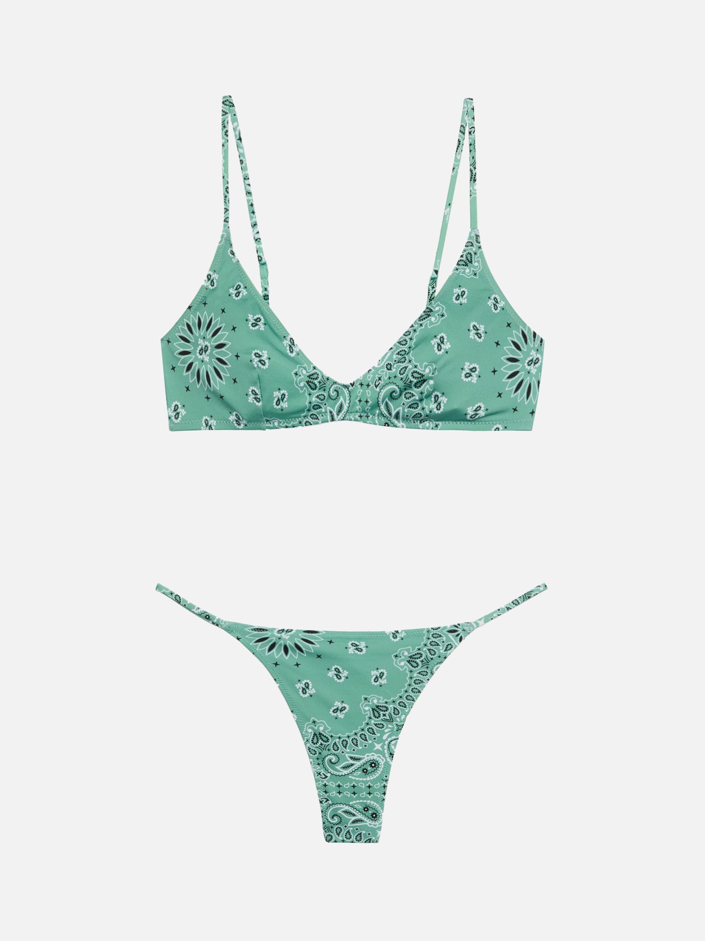 Jodene slip mare sgambato con stampa bandana - Bralette scollata con stampa bandana Paloma