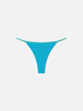 Slip mare Jodene in lurex turchese
