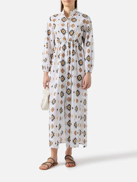 Long beach dress Jodie with navajo print