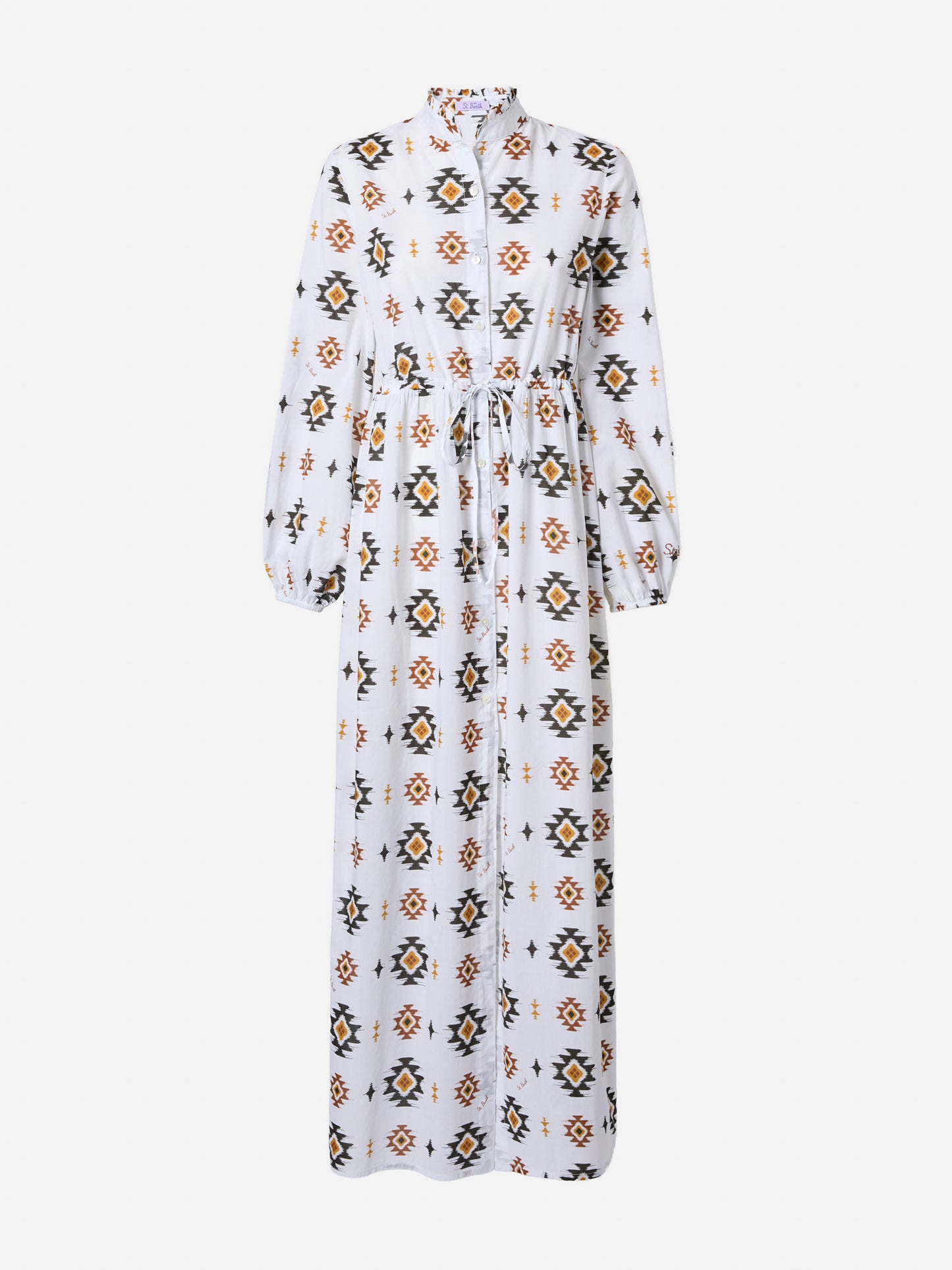 Long beach dress Jodie with navajo print