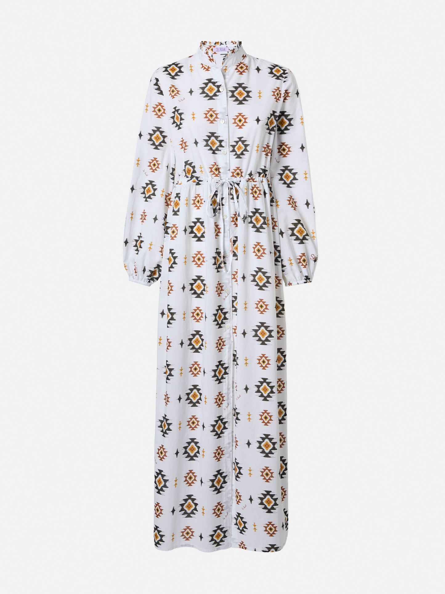 Long beach dress Jodie with navajo print