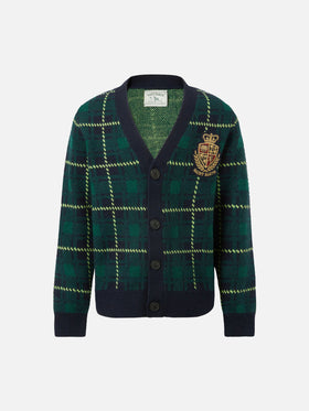 Boy cardigan with bandanna print