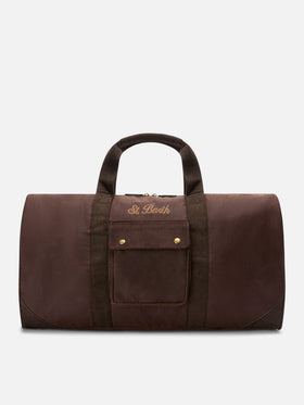 Bolsa de viaje Brown Jetleg encerada con bordado del logo 