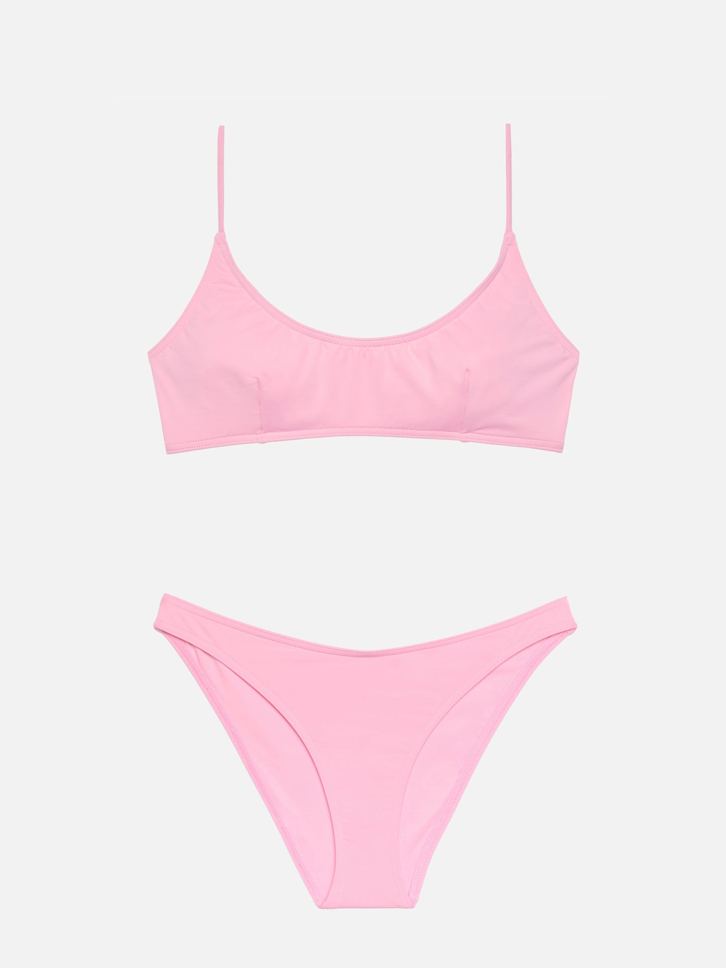 Klassische Badehose „Lido“ in Rosa – Strand-Bralette „Judy“ in Rosa