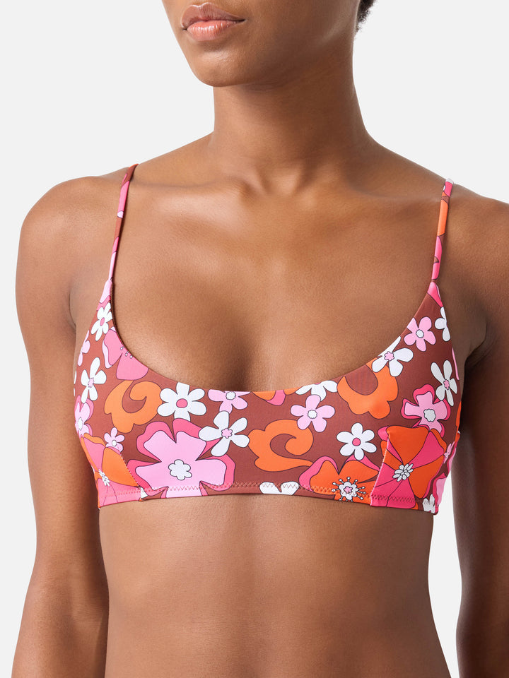 Bralette-Bikinioberteil Judy mit floralem Print 