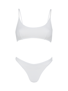 Judy top bralette bianco - Slip mare classico Lido bianco