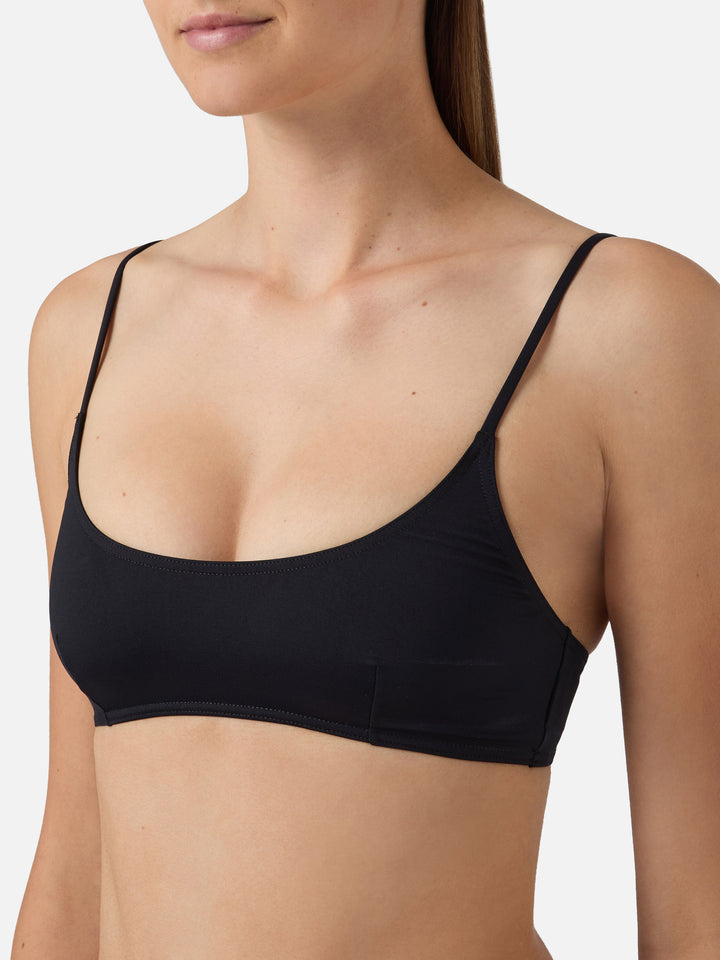 Judy Bralette-Bikinioberteil in Uni-Schwarz 