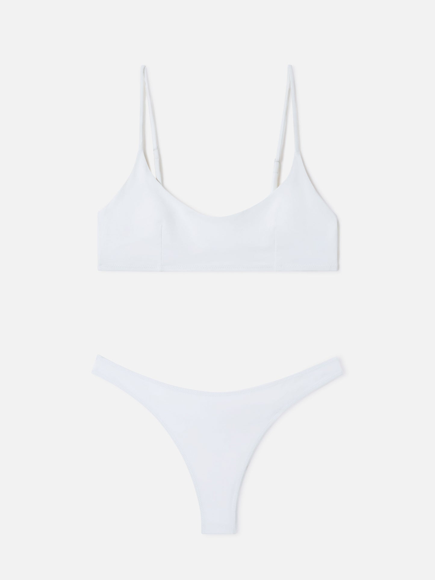 Bikini Judy Naomi bralette bianco tinta unita