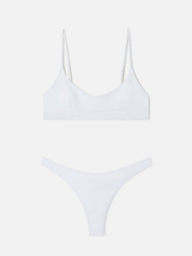 Bikini Judy Naomi bralette bianco tinta unita