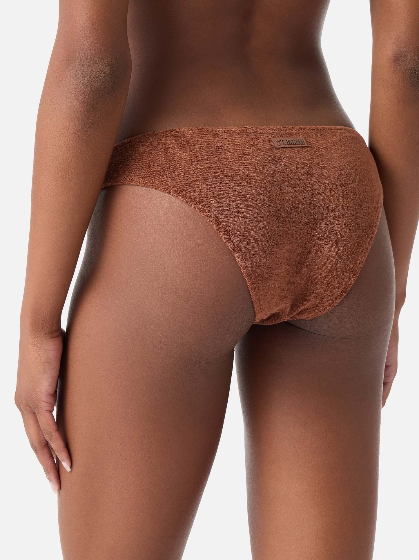 Bikini Judy Elise bralette in tessuto effetto spugna marrone