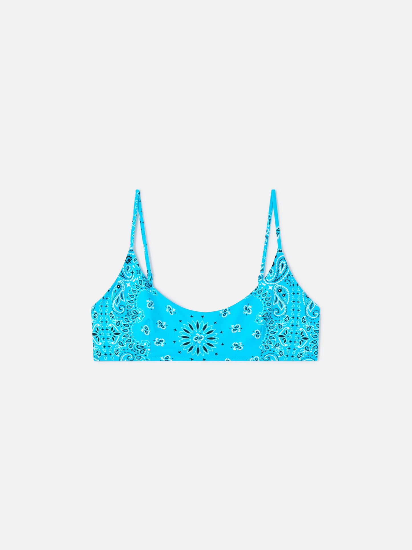 Light blue bandanna Judy bralette bikini top