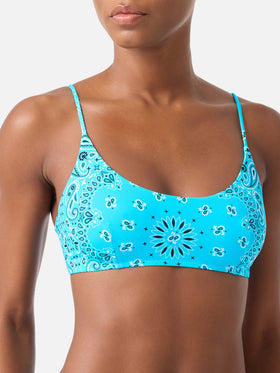 Bikini bralette bandana bleu clair Judy Marielle 