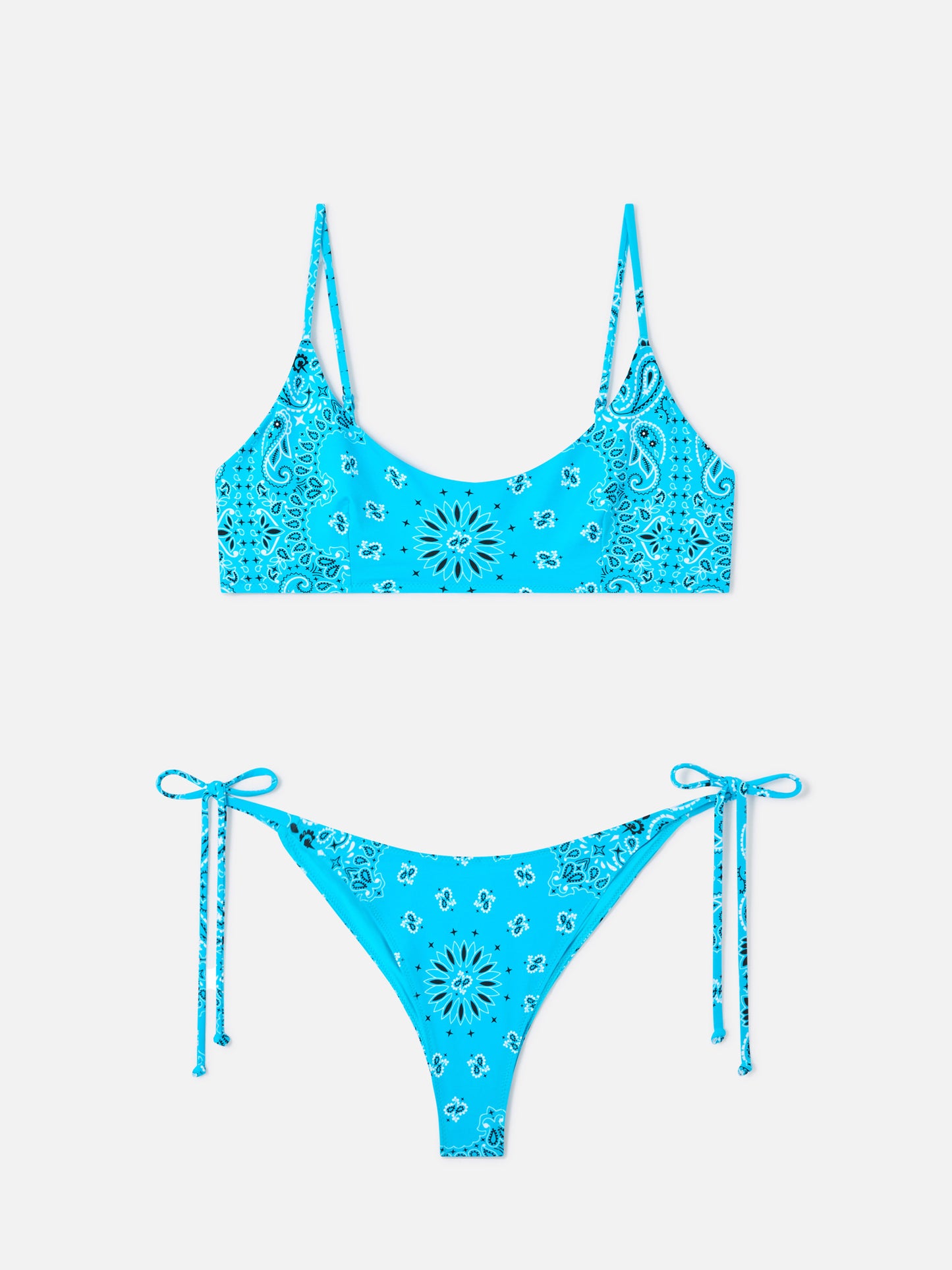 Bikini bralette bandana bleu clair Judy Marielle 